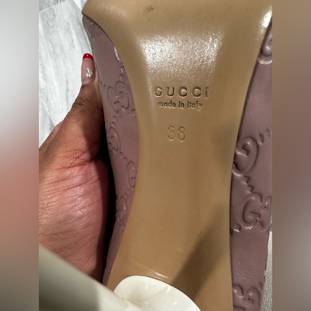 Gucci Monogram heels. Worn once. - Picture 2 of 2
